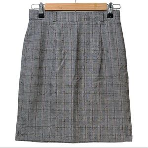 Plaid Pencil Skirt